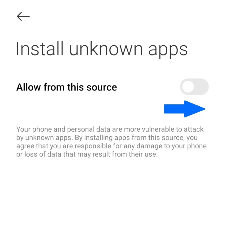 Mengizinkan instalasi Mengizinkan instalasi